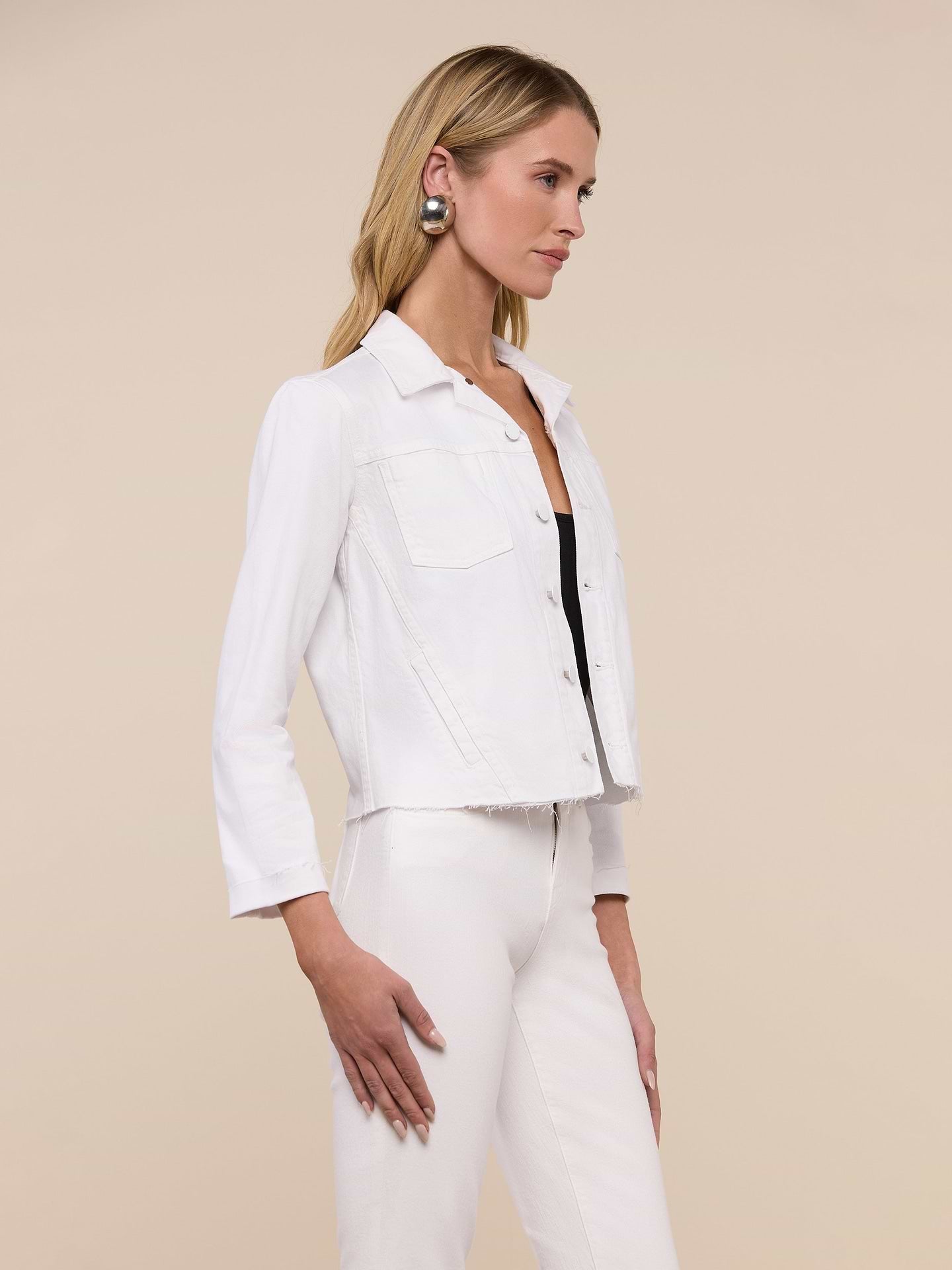 L'agence Veste Slim Raw Blanche Blanc White