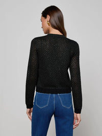 L'Agence Blanca Sequin Crop Cardigan
