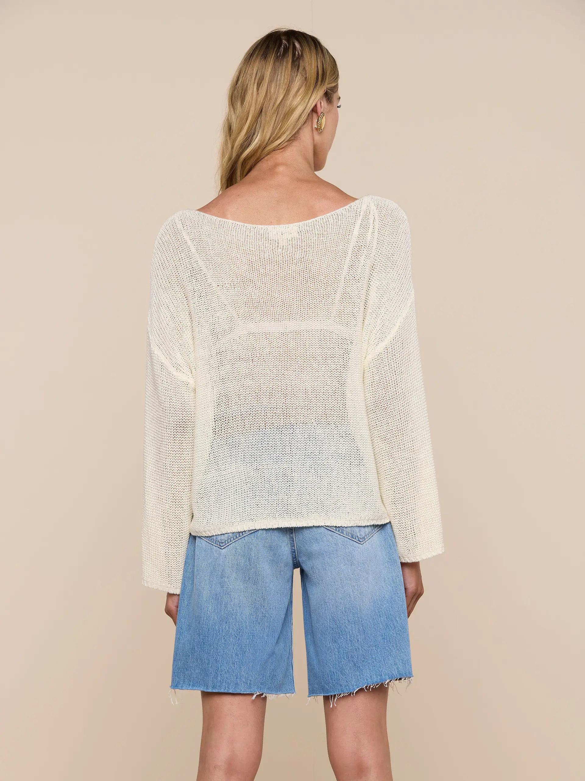 L'Agence Ethan Knit Pullover Vanilla