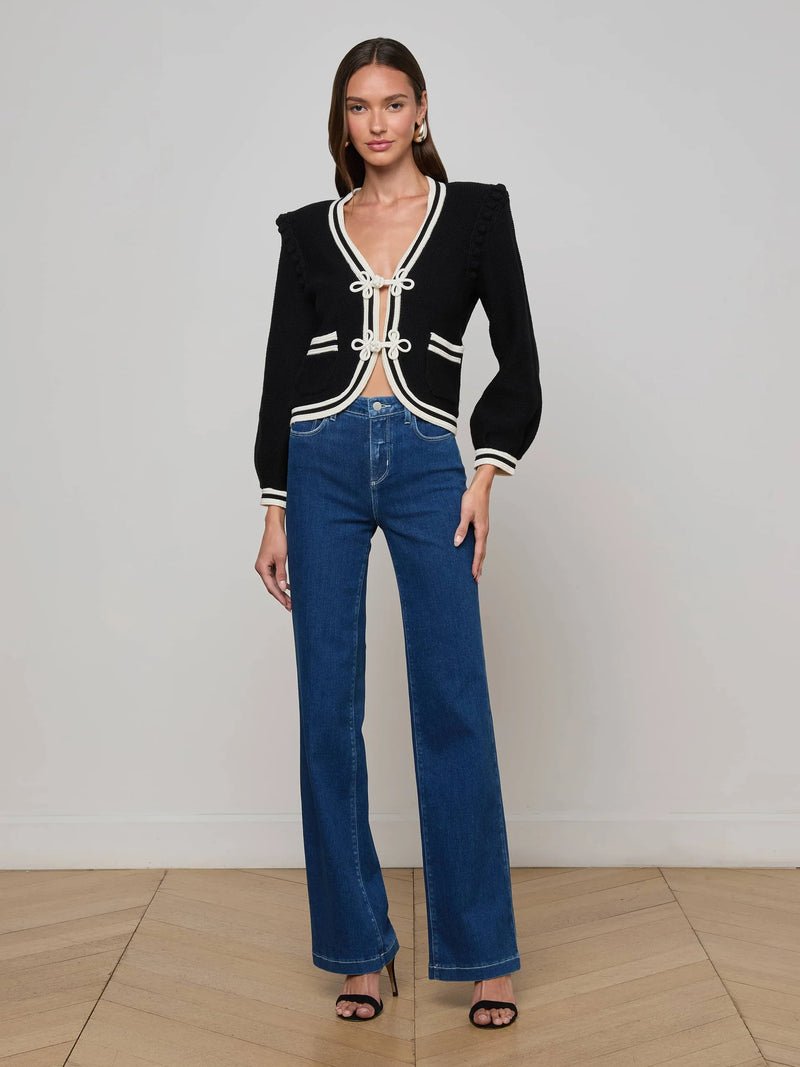 L'Agence Kaito Cropped Cardigan