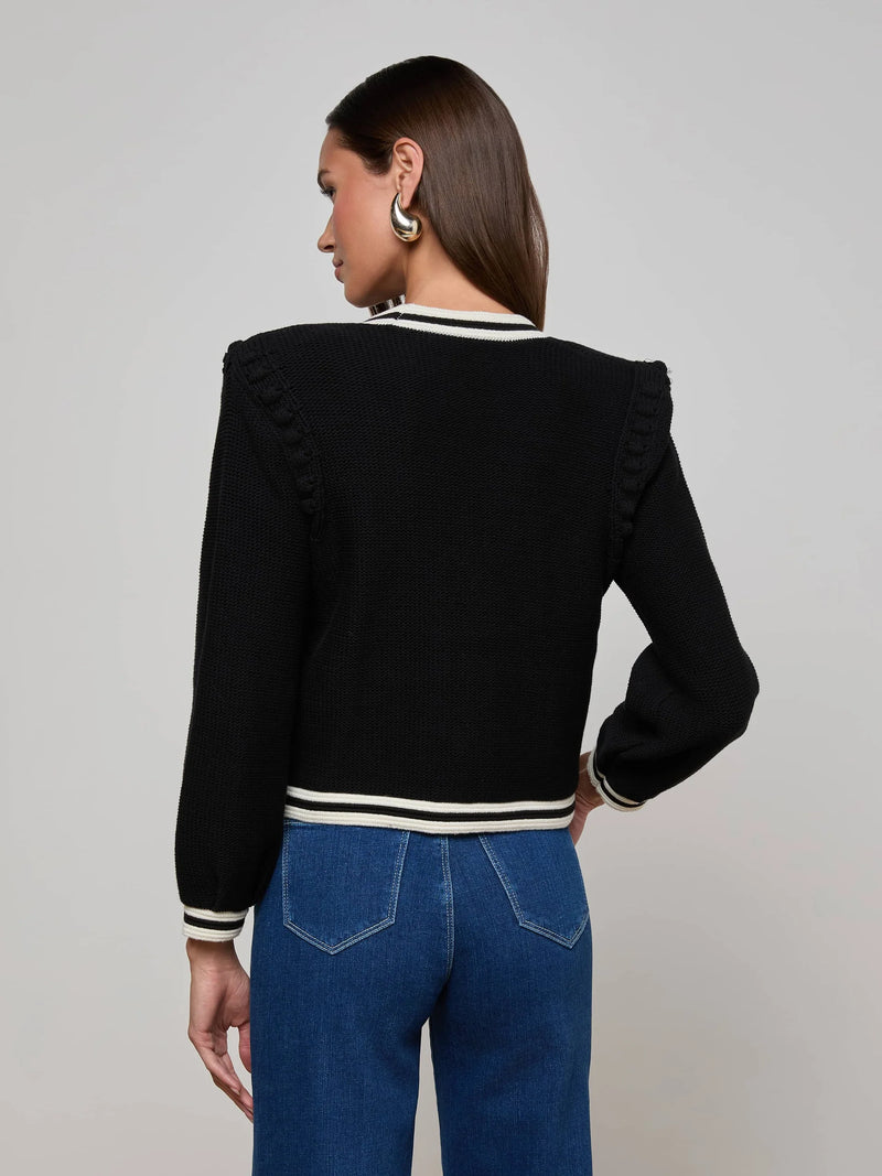 L'Agence Kaito Cropped Cardigan