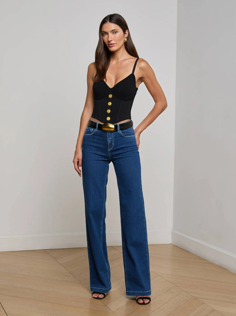 L'Agence Artemis Knit Corset Top