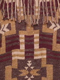 L'Agence Jair Jacquard Fringe Cardigan Dark Java/Burgundy Multi