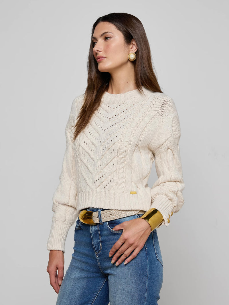 L'Agence Storm Cable-Knit Sweater