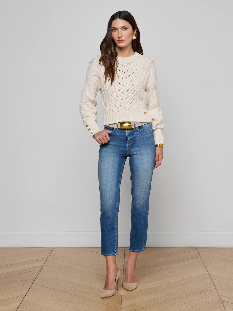 L'Agence Storm Cable-Knit Sweater