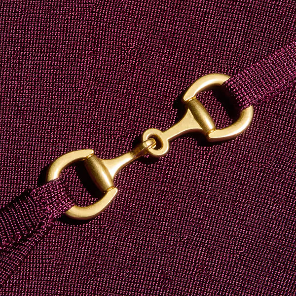 L'Agence Lana Flare Knit Dress Merlot Red