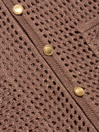 L'Agence Mariana Pointelle Knit Shirt Hazelnut