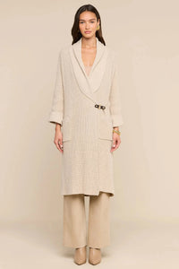 L'Agence Orielle Long Cardigan - Almond Milk