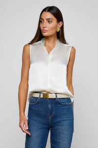 Blouse sans manches en soie L'Agence Hendrix