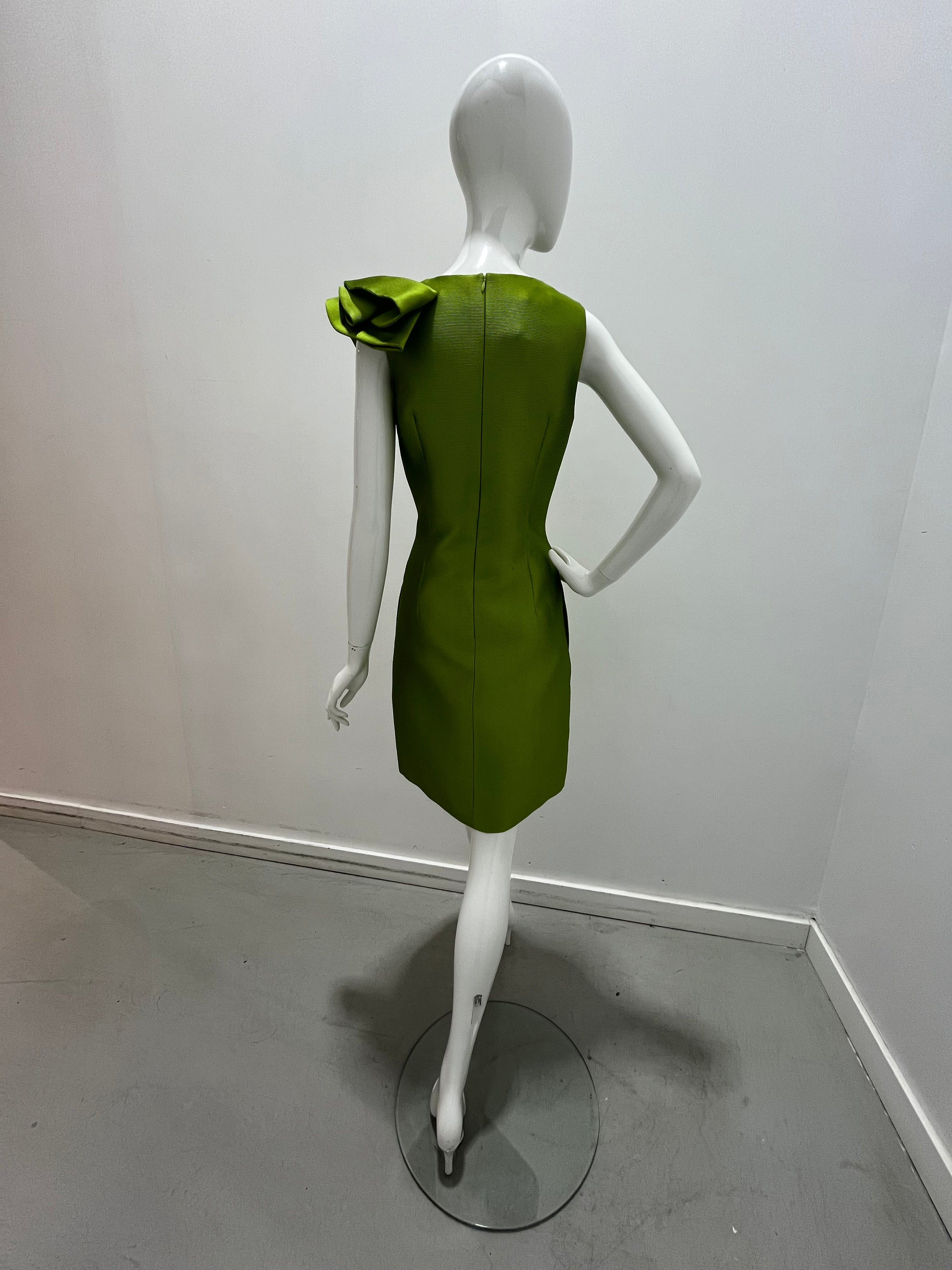 Frascara Designer Pique Dress with Side Ruffle