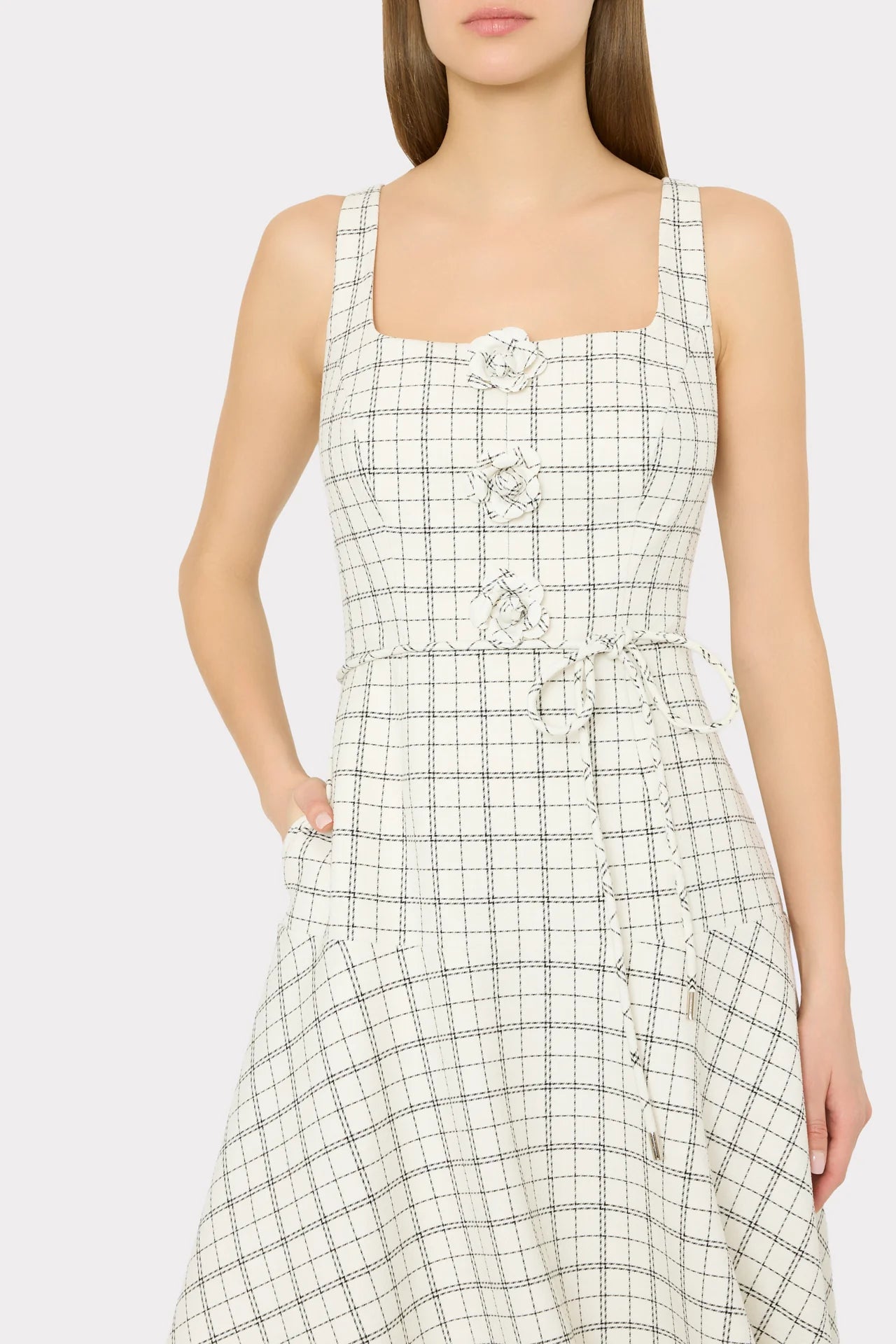 Milly Mira Plaid Midi Dress