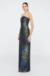 Theia Lynette Strapless Column Gown
