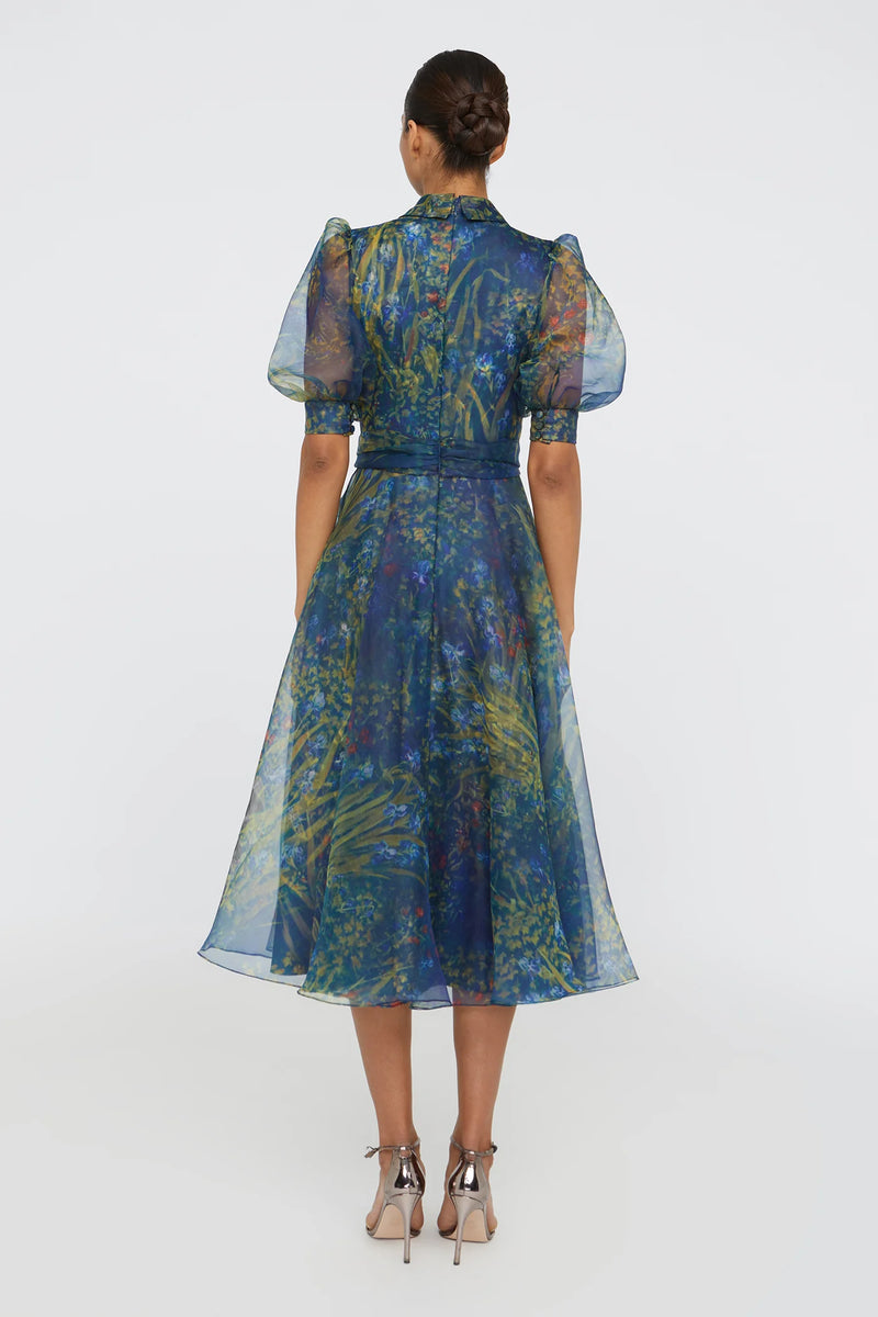 Theia Winnie Puff Sleeve Shirt Dress