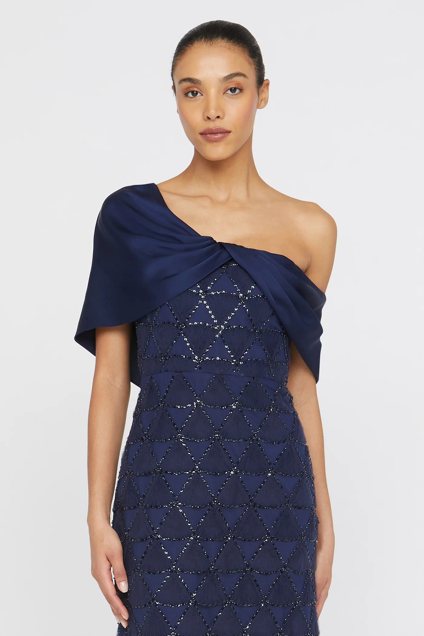 Theia Anabella Textured Tulle Gown