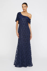 Theia Anabella Textured Tulle Gown