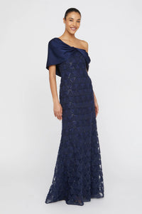 Theia Anabella Textured Tulle Gown