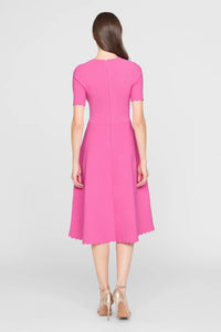 Robe Midi Tricotée Theia Petunia Rose Ensoleillé