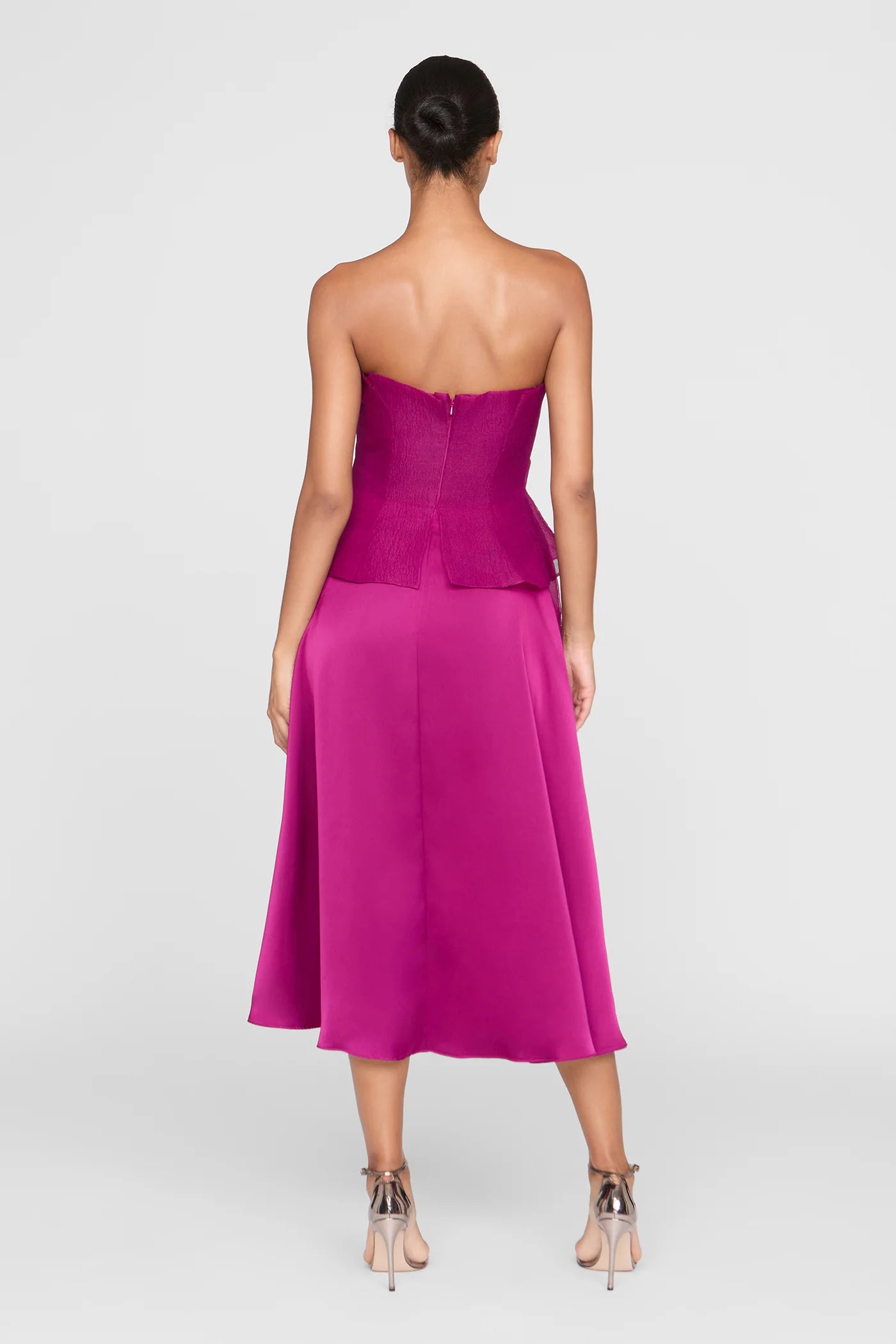 Theia Victoria Draped Rose Cocktail Sangria Dress