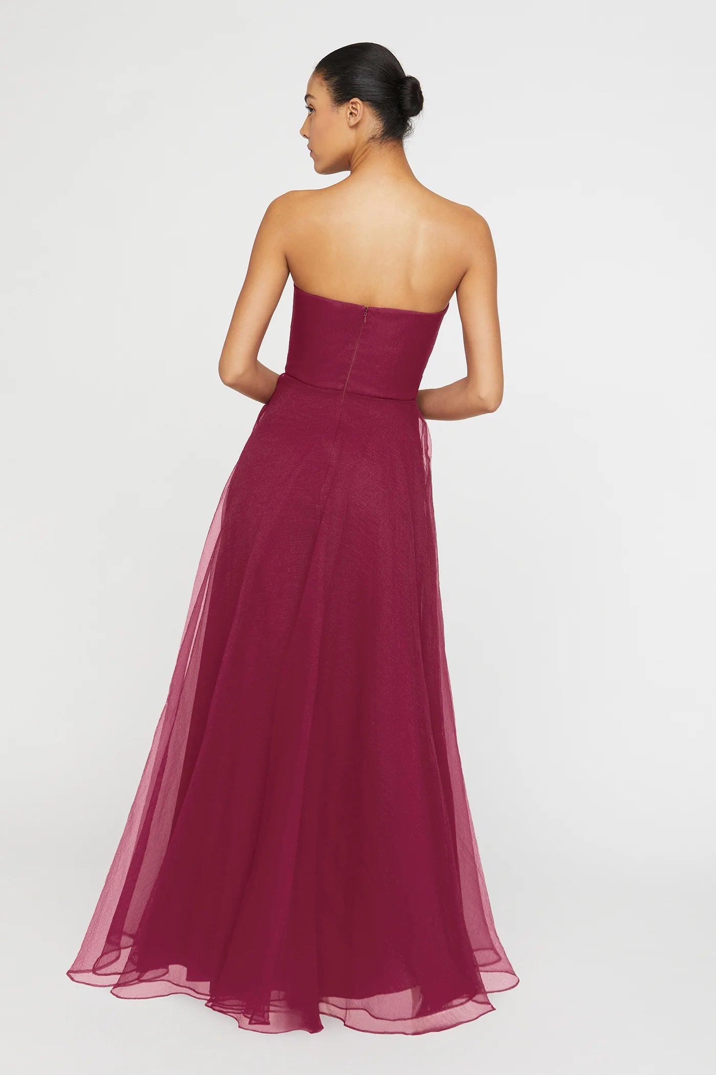 Theia Couture Teresa Strapless Draped Gown