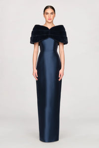 Theia Sierra Faux Mink Shawl Shadow Petal