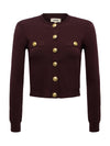 L'Agence Toulouse Crop Crew Neck Cardigan Blazer