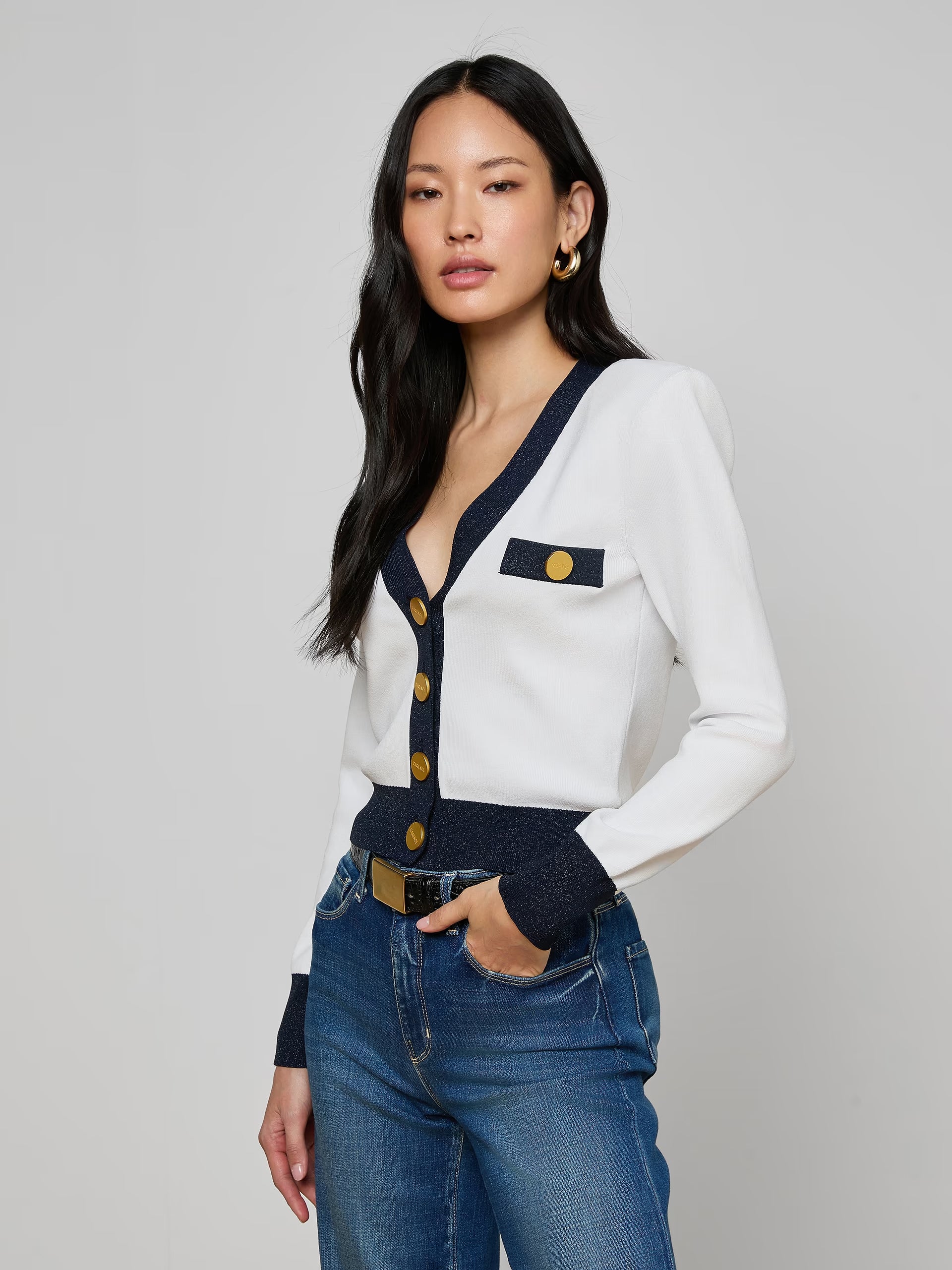 Cardigan Taya L'Agence Blanc/Minuit