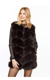 Mitchie's Rex Rabbit Fur & Suede Vest