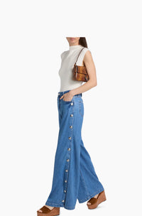 L'Agence Jennings High Rise Snap Wide Leg Jean Tortsen