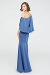 Theia Kia Cape Fit and Flare Gown