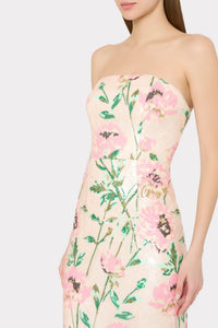 Milly Kait Floral Sequins Dress