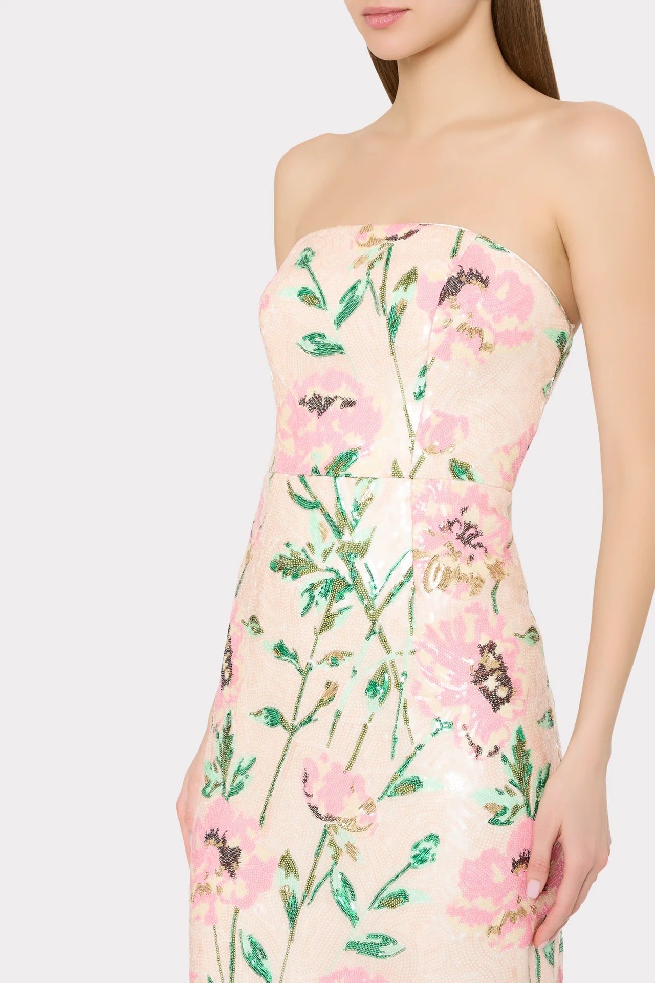 Milly Kait Floral Sequins Dress