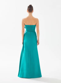 Tarik Ediz Peltz Strapless Gown With Dramatic Sash