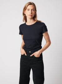 Majestic Soft Touch Short Sleeve Crewneck T-Shirt Marine