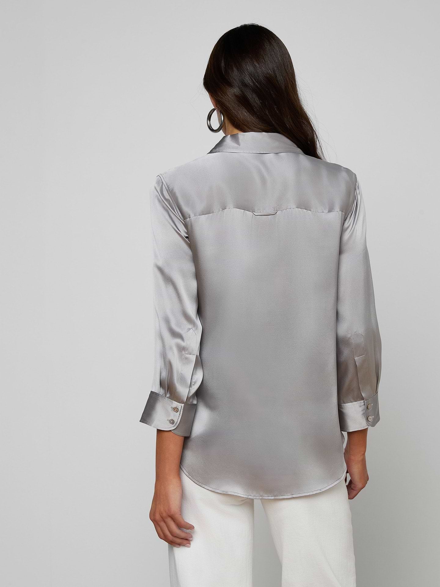Blouse manches 3/4 L'Agence Dani Light Pewter