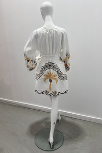 Robe Calyra de Lace the Label Blanc cassé
