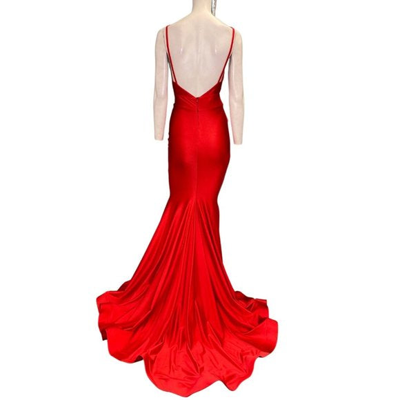 Jessica Angel Spaghetti Crossover Front Gown