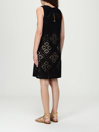 Twinset Short floral crochet dress