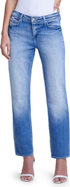 L'Agence Marjorie Mid-Rise Slim Coated Jeans