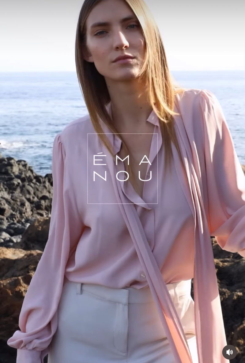 Émanou Alexandra Silk Blend Relaxed Fit Blouse