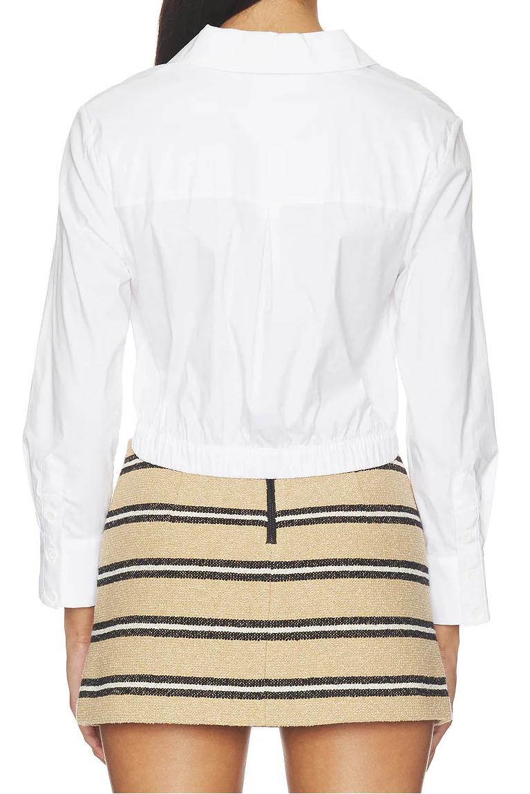Alice + Olivia Phebe Twist Top Off-White