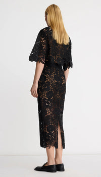 Smythe Lace Pencil Skirt Black