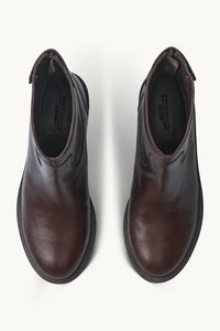Ilse Jacobsen Leather Ankle Boots - Brown Black