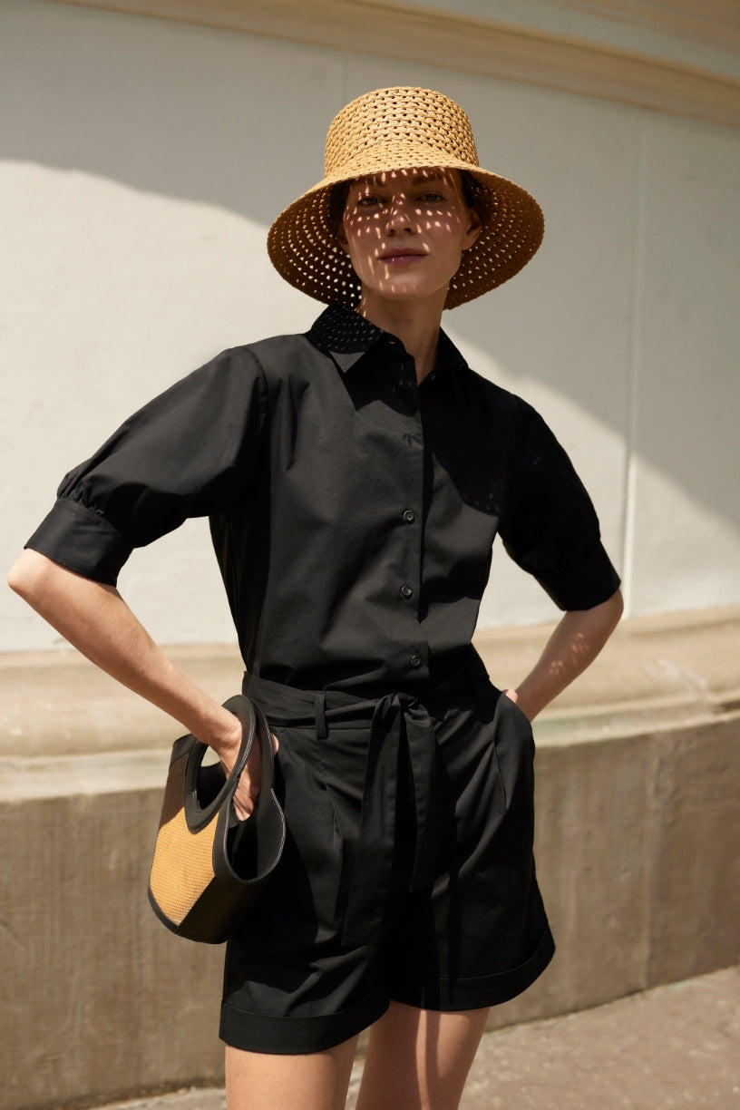 Émanou Zoe Shorts Black/Espresso