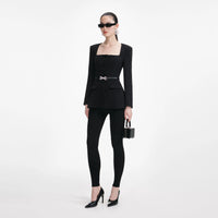 Self-Portrait Crepe Tailored Top