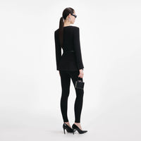 Self-Portrait Crepe Tailored Top
