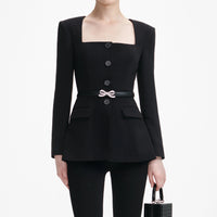Self-Portrait Crepe Tailored Top
