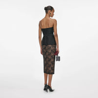 Self-Portrait Taffeta Top & Midi Skirt Ensemble