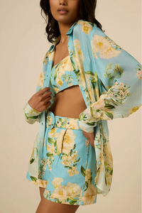 Hemant & Nandita Ajia Over Sized Shirt Blue