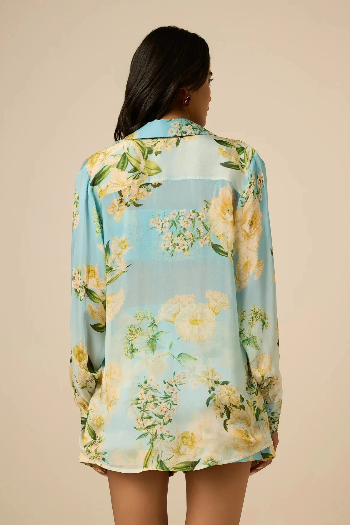 Hemant & Nandita Ajia Over Sized Shirt Blue