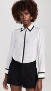 Alice & Olivia Willa Placket Top